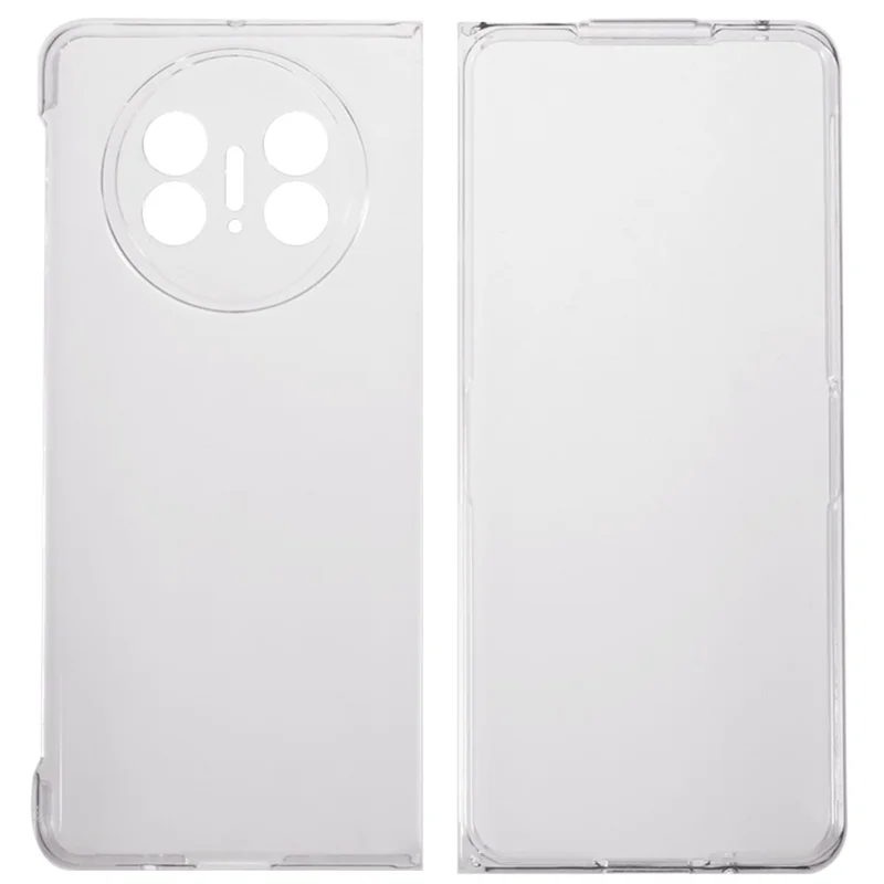 Hard PC Phone Case for Huawei Mate X3 5G Two-Piece Design Anti-scratch Folding Phone Cover - Transparent