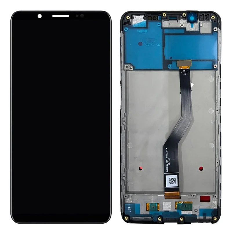 For vivo Y79 / V7+ Grade B LCD-skærm og digitizer-samling + ramme erstatningsdel (uden logo) - Sort