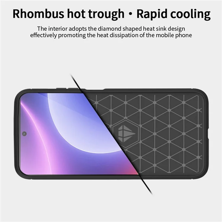 MOFI JK TPU Series-1 TPU-Hülle für Xiaomi Redmi Note 12 Turbo / Poco F5 5G Brushed Carbon Fiber Phone Cover - Schwarz