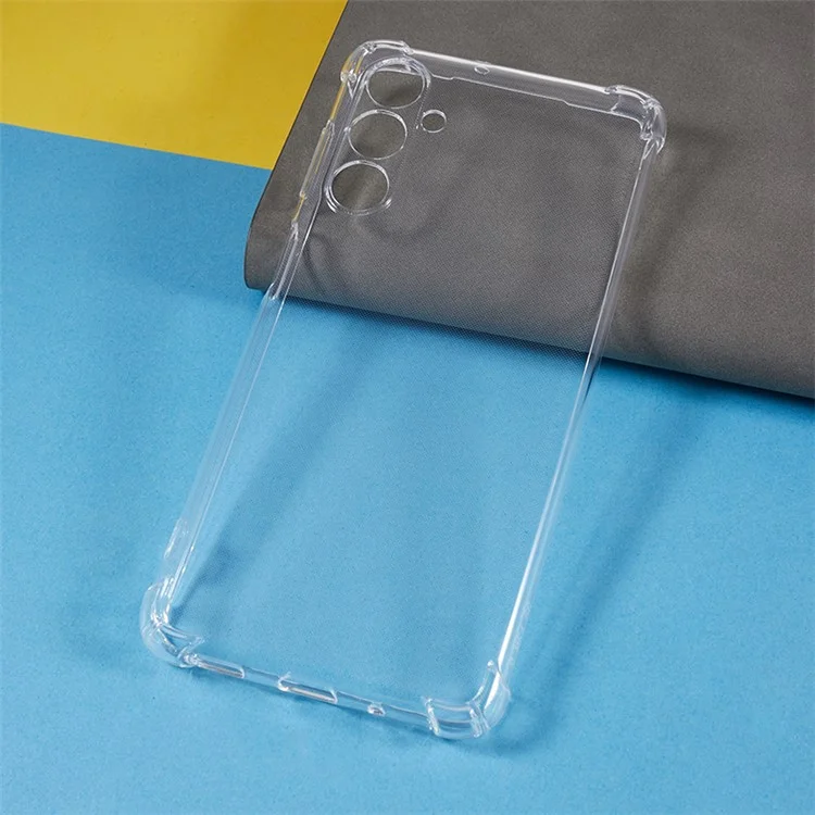 Para Samsung Galaxy M54 5G / F54 5G Capa de Telefone Transparente Reforço nos Cantos Amortecedor de TPU Capa Traseira
