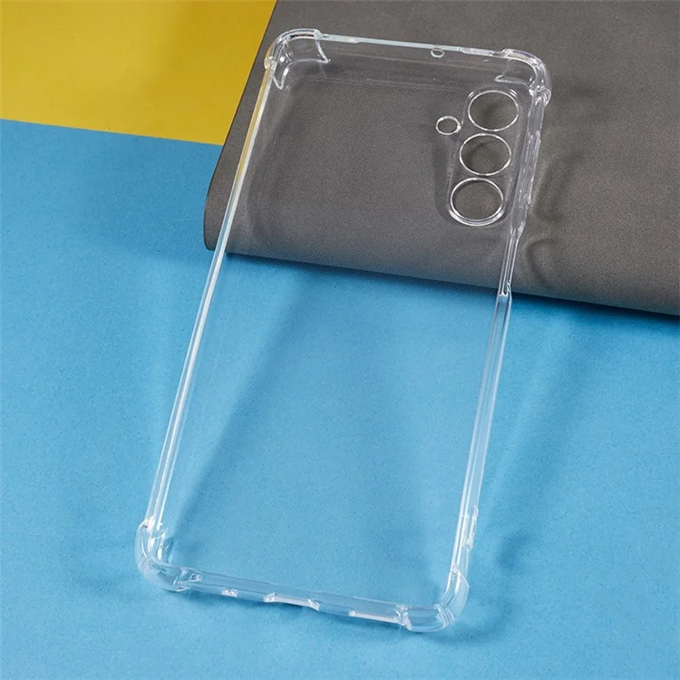 Para Samsung Galaxy M54 5G / F54 5G Capa de Telefone Transparente Reforço nos Cantos Amortecedor de TPU Capa Traseira