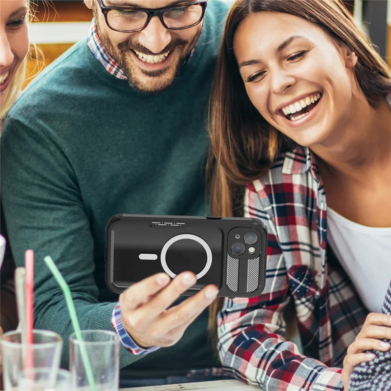 SHELLBOX Magnetic Phone Case for iPhone 14 Plus IP68 Waterproof PC+TPU Clear Cover Compatible with MagSafe