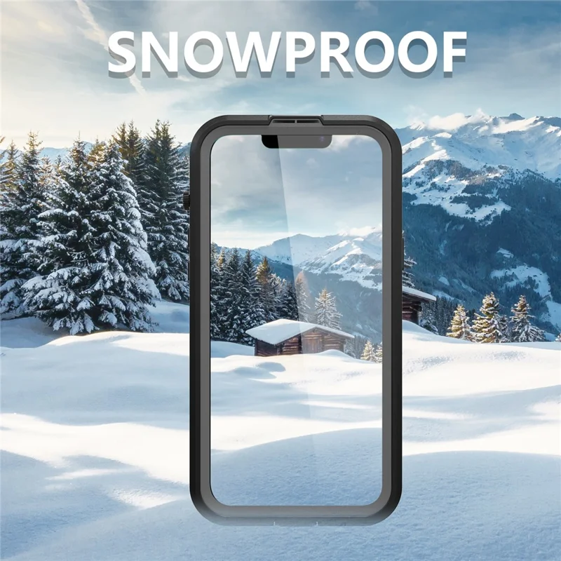 SHELLBOX Magnetic Phone Case for iPhone 14 Plus IP68 Waterproof PC+TPU Clear Cover Compatible with MagSafe