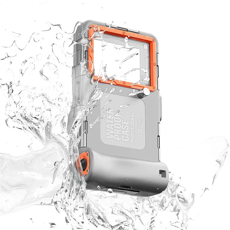 SHELLBOX 15M Custodia subacquea IPX8 impermeabile per iPhone Serie 14 / Serie 13 / Serie 12 Guscio per telefono full body II con corda anti-perdita