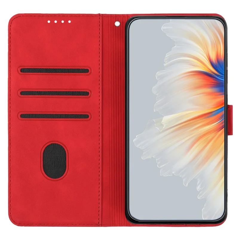 YX003 For Google Pixel 7 Pro 5G Imprinted Leather Stand Cover Cell Phone Wallet Case - Red