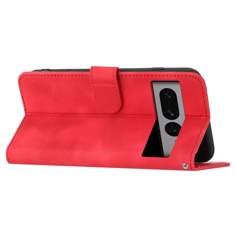 YX003 For Google Pixel 7 Pro 5G Imprinted Leather Stand Cover Cell Phone Wallet Case - Red