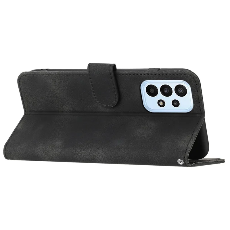 YX0030 For Samsung Galaxy A33 5G Phone Case Imprinted Pattern PU Leather Wallet Cover with Stand - Black