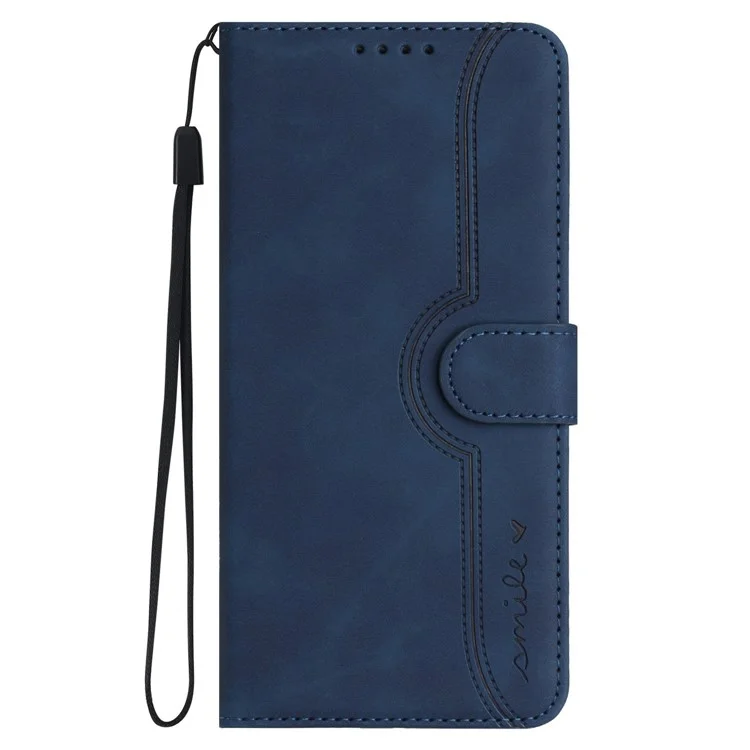 YX0030 Phone Case for Samsung Galaxy A34 5G Imprinted Pattern PU Leather Flip Cover with Wallet - Sapphire