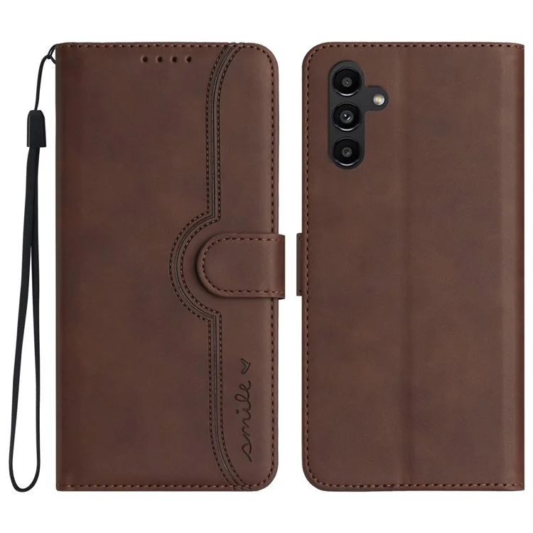 YX0030 For Samsung Galaxy A54 5G Wallet Phone Case Imprinted Pattern PU Leather Flip Cover with Stand - Coffee