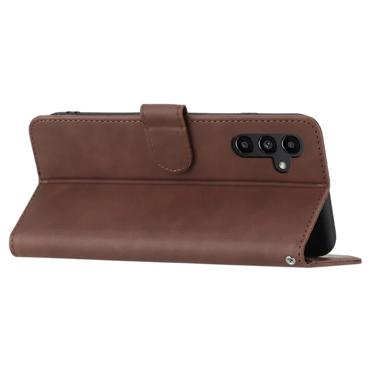 YX0030 For Samsung Galaxy A54 5G Wallet Phone Case Imprinted Pattern PU Leather Flip Cover with Stand - Coffee
