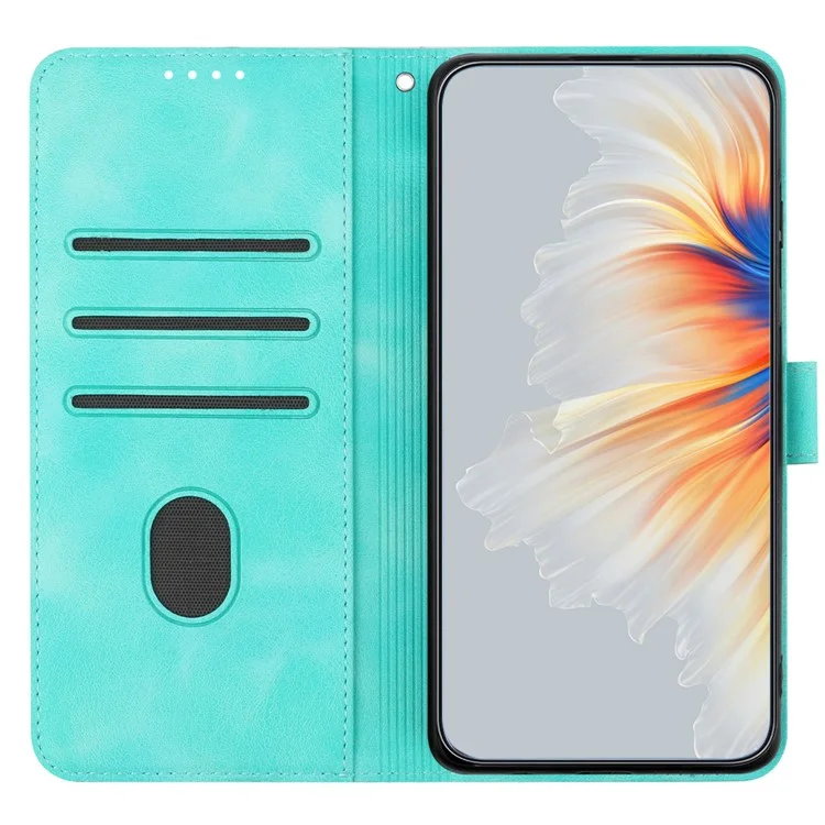 YX0030 PU Leather Flip Cover for Xiaomi 13 Shockproof Wallet Phone Case Imprinted Pattern Anti-Drop Phone Shell - Baby Blue