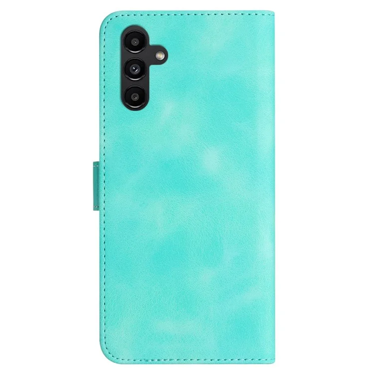 YX003 For Samsung Galaxy A13 5G / A04 4G (164.4 x 76.3 x 9.1 mm) / A04s 4G (164.7 x 76.7 x 9.1 mm) Phone Case PU Leather Wallet Stand Imprinted Cover - Baby Blue