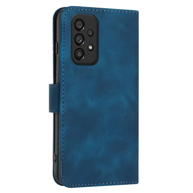 YX0040 For Samsung Galaxy A53 5G Phone Stand Case Imprinted Pattern PU Leather Cover Wallet - Sapphire