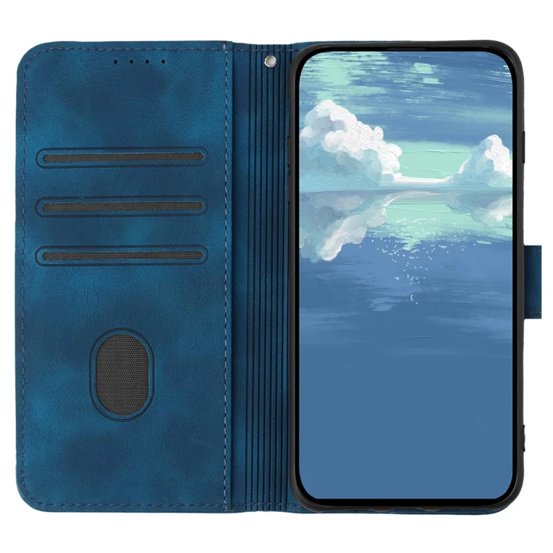 YX0040 For Samsung Galaxy A53 5G Phone Stand Case Imprinted Pattern PU Leather Cover Wallet - Sapphire