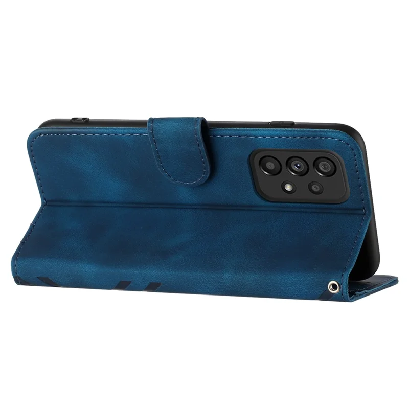 YX0040 For Samsung Galaxy A53 5G Phone Stand Case Imprinted Pattern PU Leather Cover Wallet - Sapphire