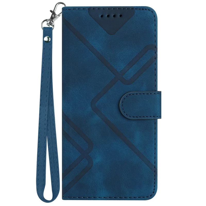YX0040 Full Protection Case for Samsung Galaxy A14 5G / 4G Imprinted Pattern PU Leather Phone Cover Wallet - Sapphire