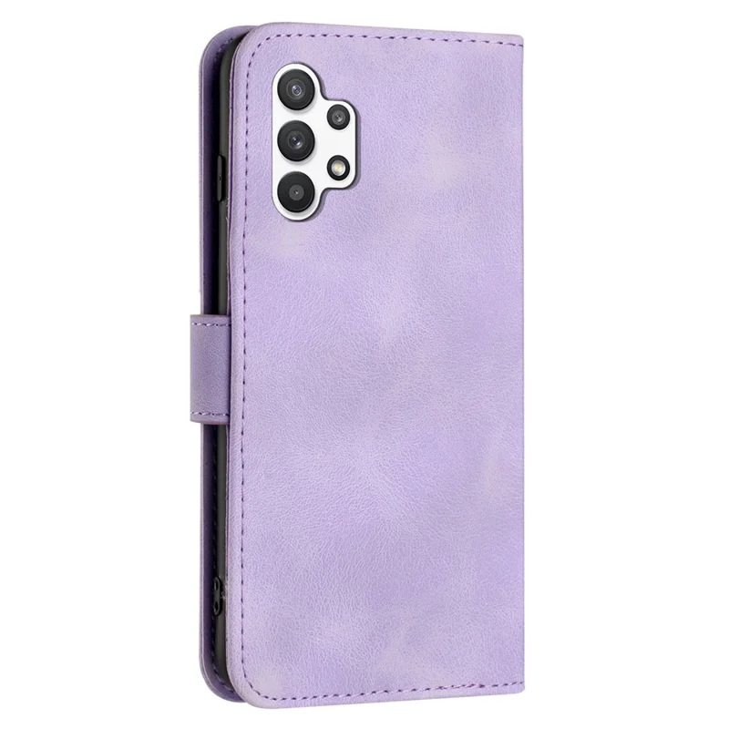 YX0040 Para Samsung Galaxy A13 4G Imprinted Phone Wallet Case PU Leather Foldable Stand Cover - Light Purple