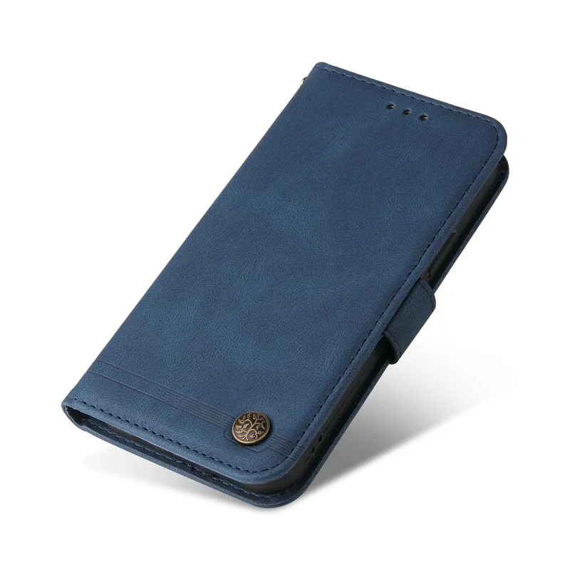 Para Samsung Galaxy M54 5G / F54 5G Funda de Piel PU con Líneas Grabadas y Soporte Billetera - Azul