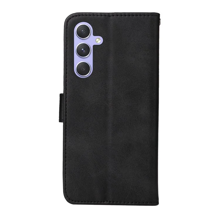 Per Samsung Galaxy M54 5G / F54 5G Flip Protective Phone Cover PU Leather Calf Texture Stand Wallet Case - Nero