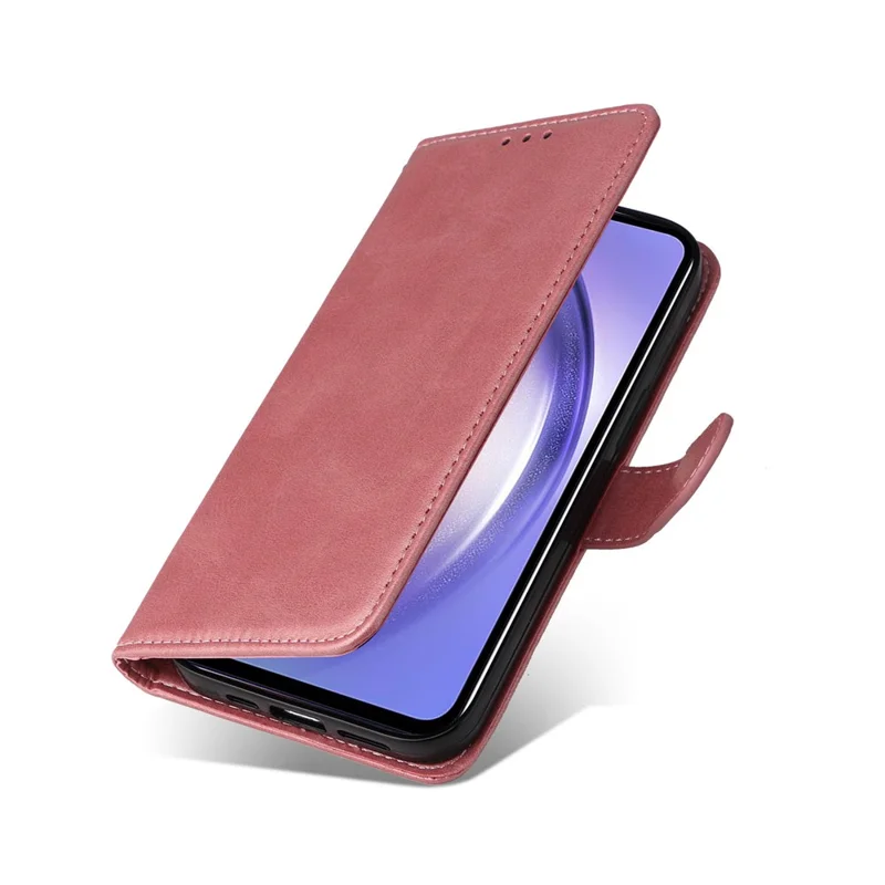 Для Samsung Galaxy M54 5G / F54 5G Flip Защитный чехол для телефона из искусственной кожи с зернистой текстурой, откидной подставкой и бумажником - розовый