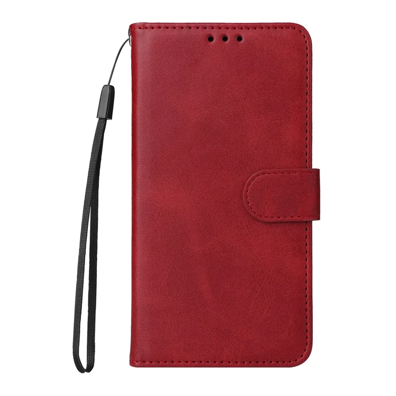 Para Samsung Galaxy M54 5G / F54 5G Flip Protective Phone Cover Funda de cartera de piel de becerro con textura de cuero sintético - Rojo