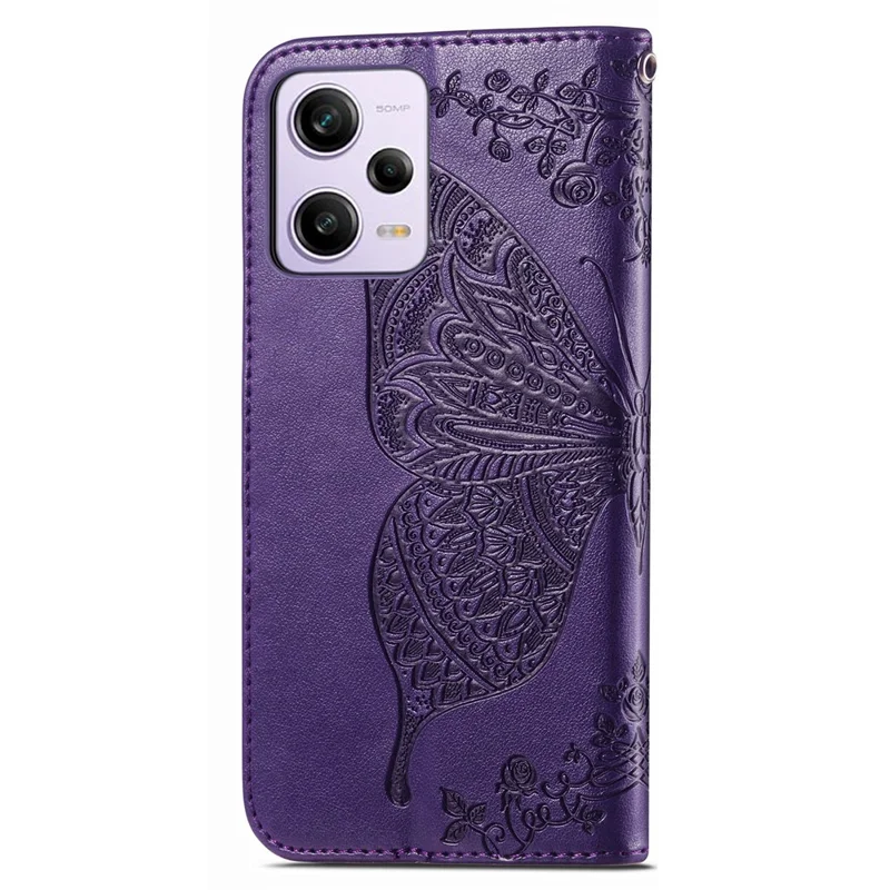 Custodia a Portafoglio Flip Per Xiaomi Redmi Note 12 Pro 5G / Nota 12 Pro Speed ​​5g / Poco X5 Pro 5g, PU Coperchio Pelle Coperchio di Buncola di Carta - Viola