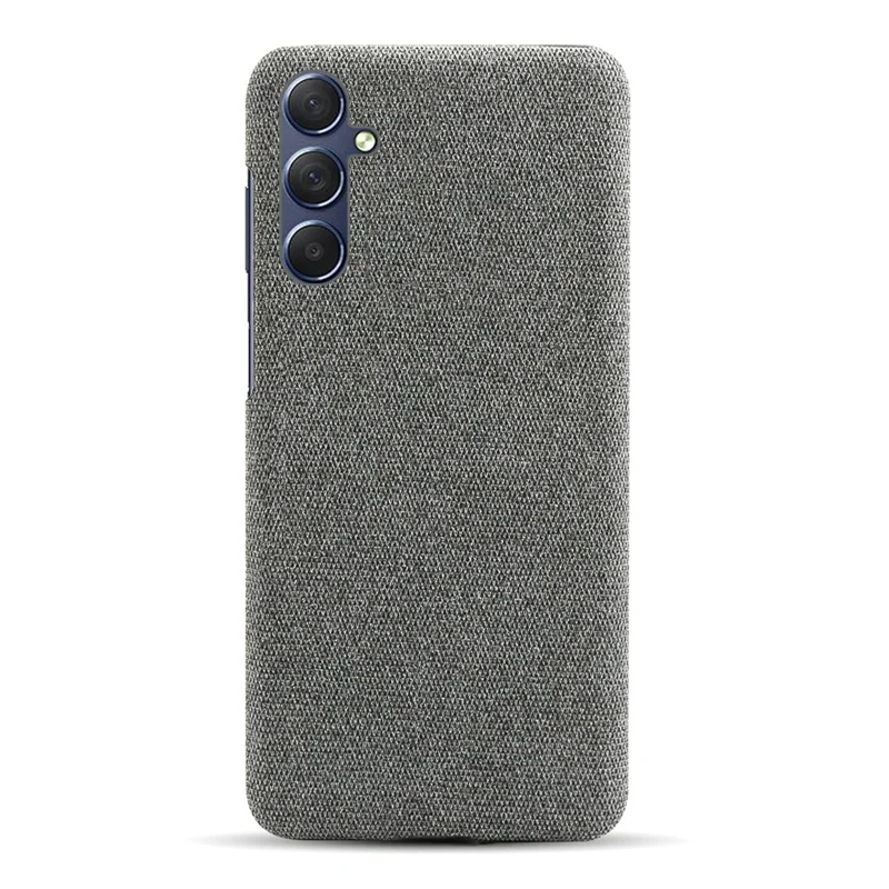 For Samsung Galaxy A24 4G (162.1 x 77.6 x 8.3mm) Non-Slip Case Cloth+Hard PC Protective Guardian Phone Cover - Grey