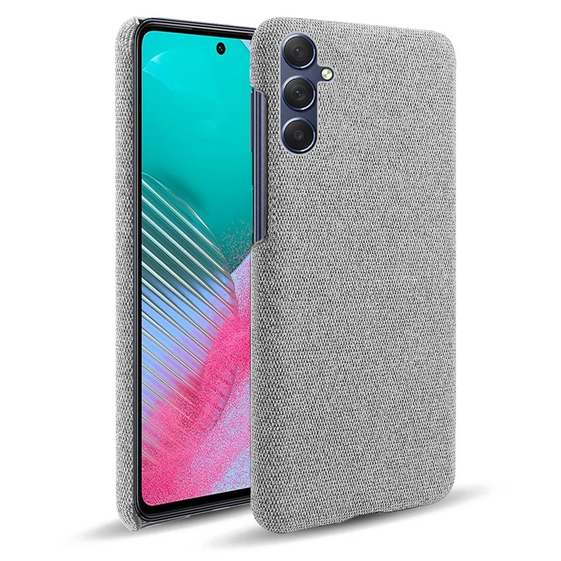 Cover antiscivolo per Samsung Galaxy A24 4G (162,1 x 77,6 x 8,3 mm), custodia protettiva in tessuto + PC rigido, colore grigio chiaro