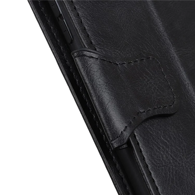 Capa Protetora para Xiaomi Redmi Note 12S 4G Textura de Couro de Cavalo Louco com Suporte - Preto