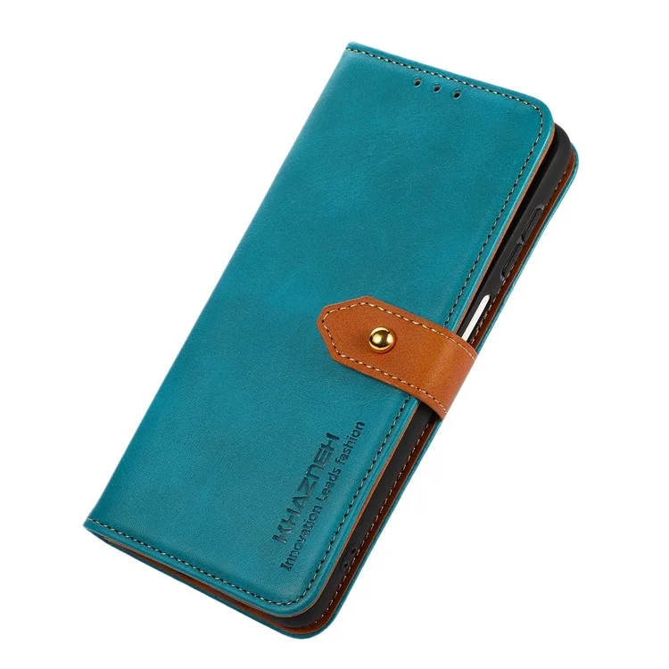 KHAZNEH per Xiaomi Redmi Note 12S 4G Anti-Impronte PU Custodia in Pelle Texture Cowhide Stand Case Wallet - Blu