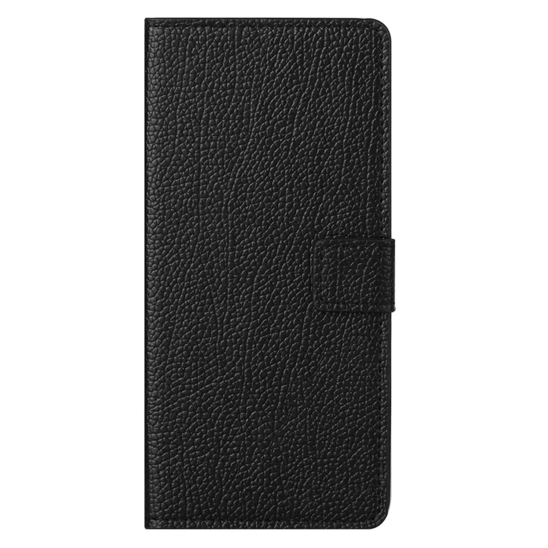 For Xiaomi Redmi Note 12S 4G Litchi Texture Cellphone Cover Phone Wallet Book Stand Phone Case - Black