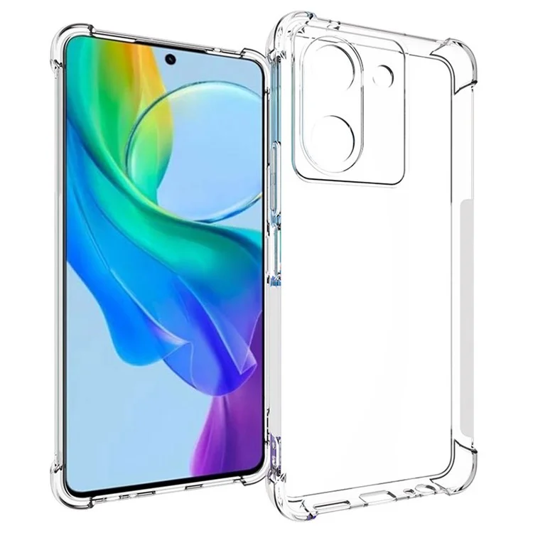 Для vivo Y78 5G Anti-Slip Phone TPU Case Shockproof Transparent Cell Phone Cover