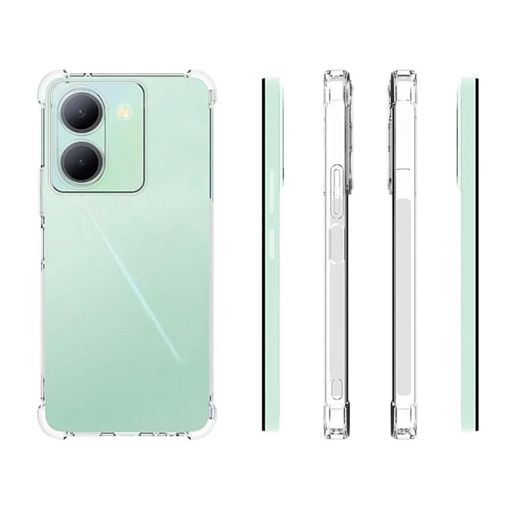 Для vivo Y78 5G Anti-Slip Phone TPU Case Shockproof Transparent Cell Phone Cover