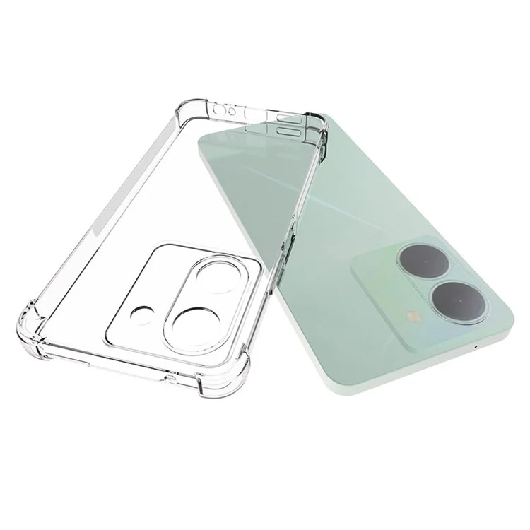 Для vivo Y78 5G Anti-Slip Phone TPU Case Shockproof Transparent Cell Phone Cover