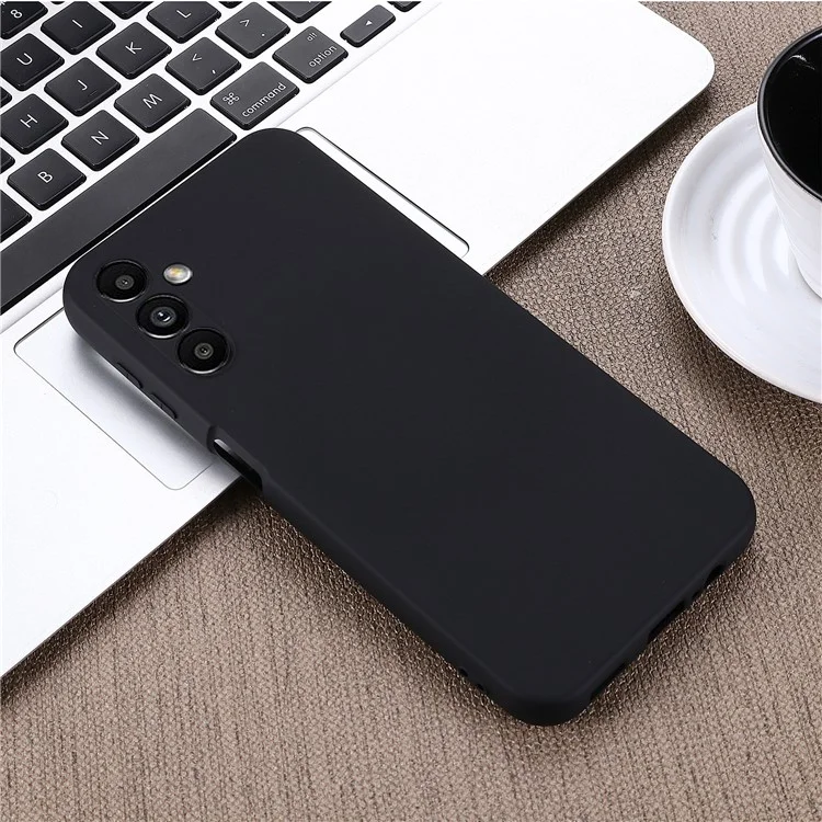 Per Samsung Galaxy M54 5G / F54 5G Custodia Back Cover in silicone liquido a prova di caduta con fodera morbida - Nero