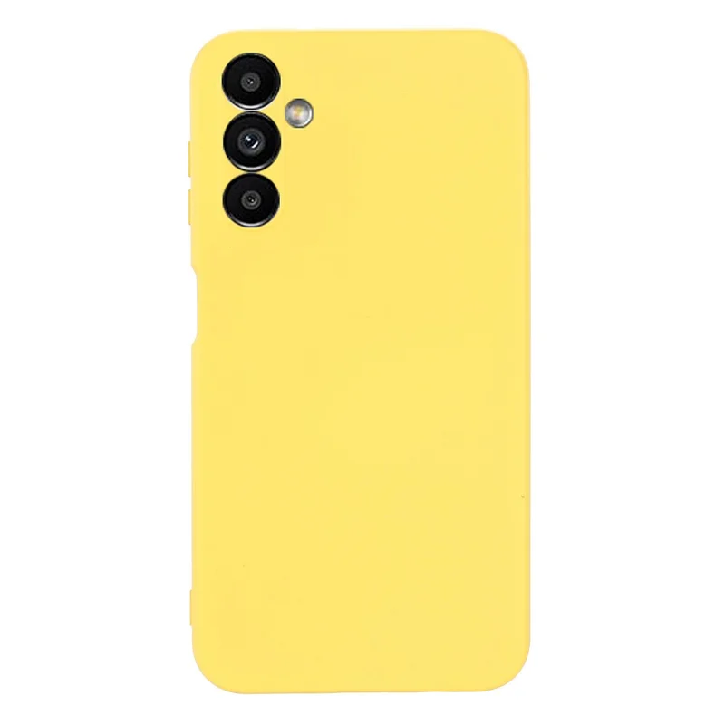 For Samsung Galaxy M54 5G / F54 5G Liquid Silicone Back Cover Drop-proof Mobile Phone Case with Soft Lining - Yellow