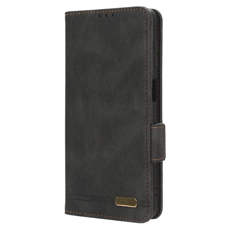 Pour Samsung Galaxy M54 5G / F54 5G Étui Portefeuille Téléphone Décoration Matérielle Étui en Cuir PU avec Support - Noir