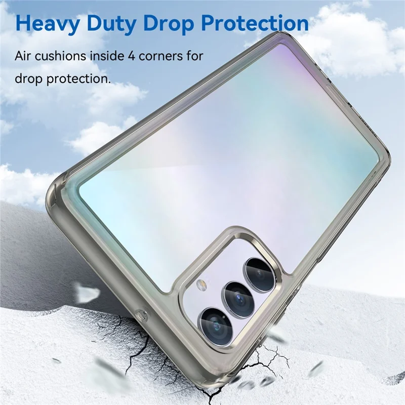 For Samsung Galaxy M54 5G / F54 5G TPU+Acrylic Back Phone Cover Clear Protective Case - Transparent Grey