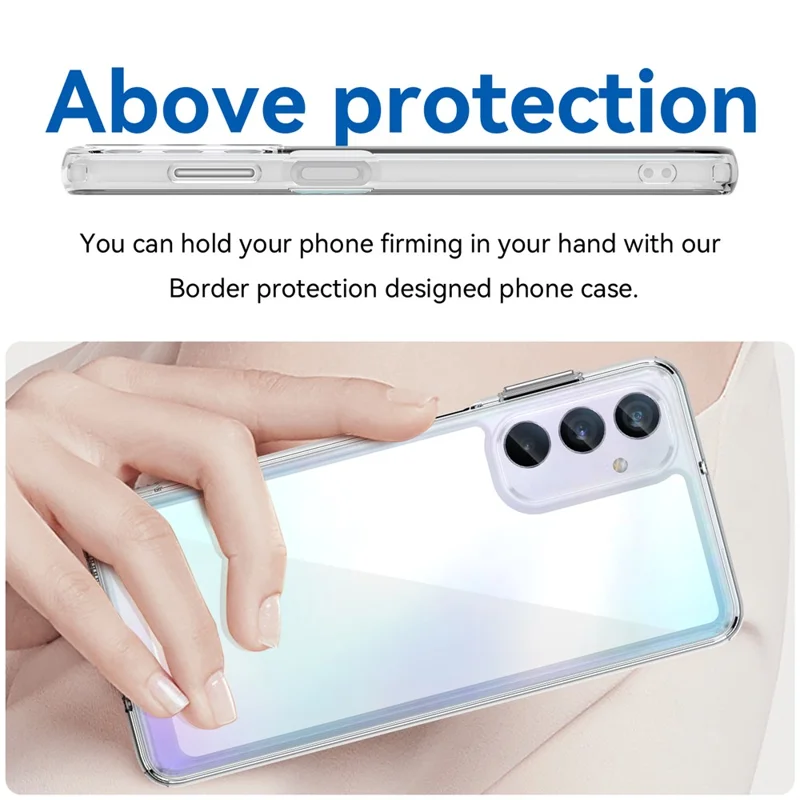Pour Samsung Galaxy M54 5G / F54 5G Étui de protection transparent en TPU + acrylique - Transparent