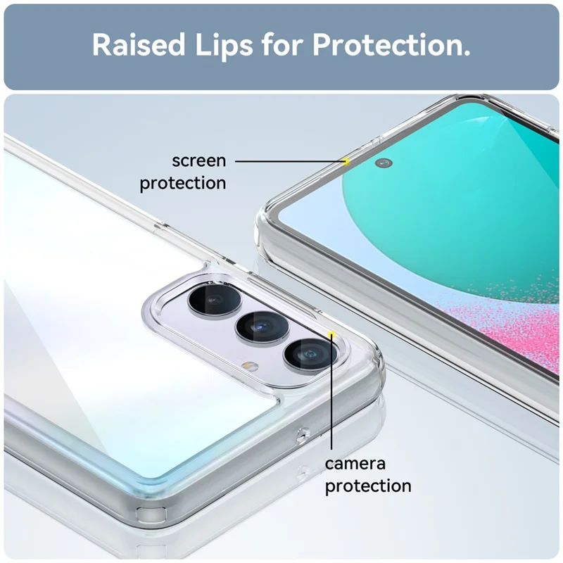 Pour Samsung Galaxy M54 5G / F54 5G Étui de protection transparent en TPU + acrylique - Transparent