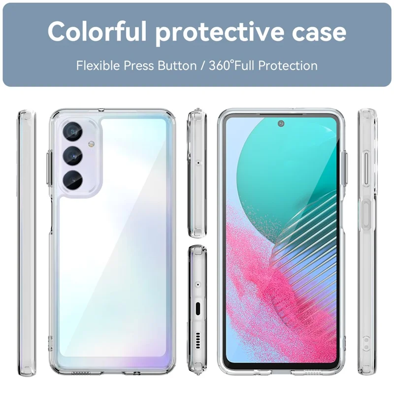 Pour Samsung Galaxy M54 5G / F54 5G Étui de protection transparent en TPU + acrylique - Transparent