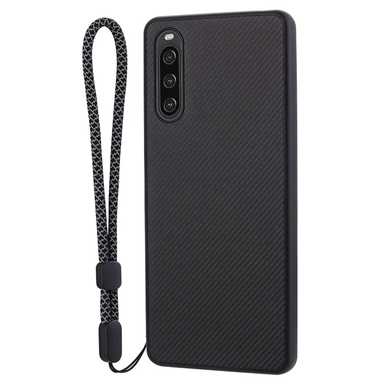 VILI TC Series Phone Case for Sony Xperia 10 IV 5G Textured PU Leather Coated TPU Protective Cover