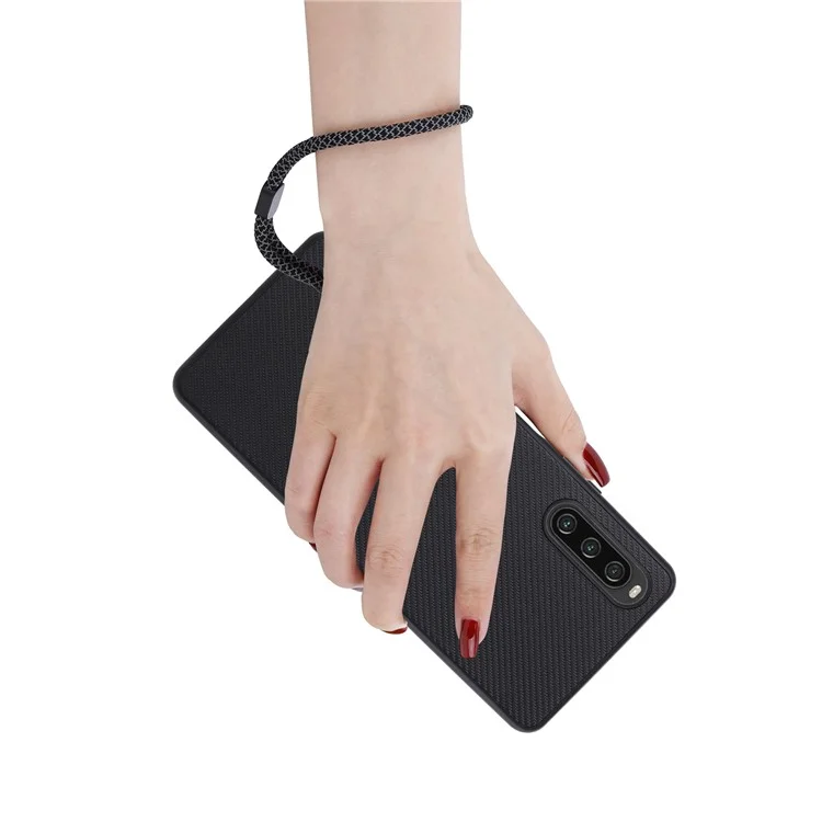 VILI TC Series Phone Case for Sony Xperia 10 IV 5G Textured PU Leather Coated TPU Protective Cover