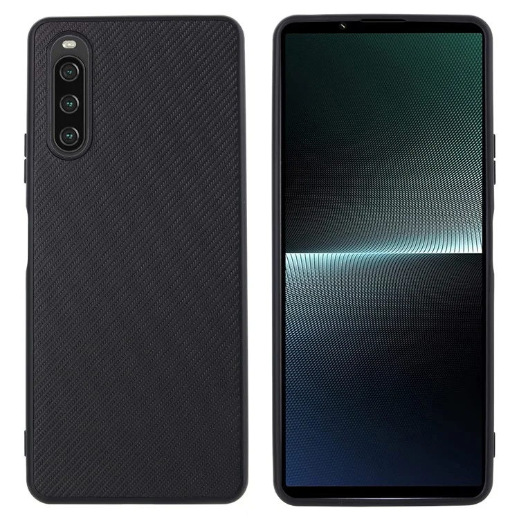 VILI TC Series Phone Case for Sony Xperia 10 IV 5G Textured PU Leather Coated TPU Protective Cover