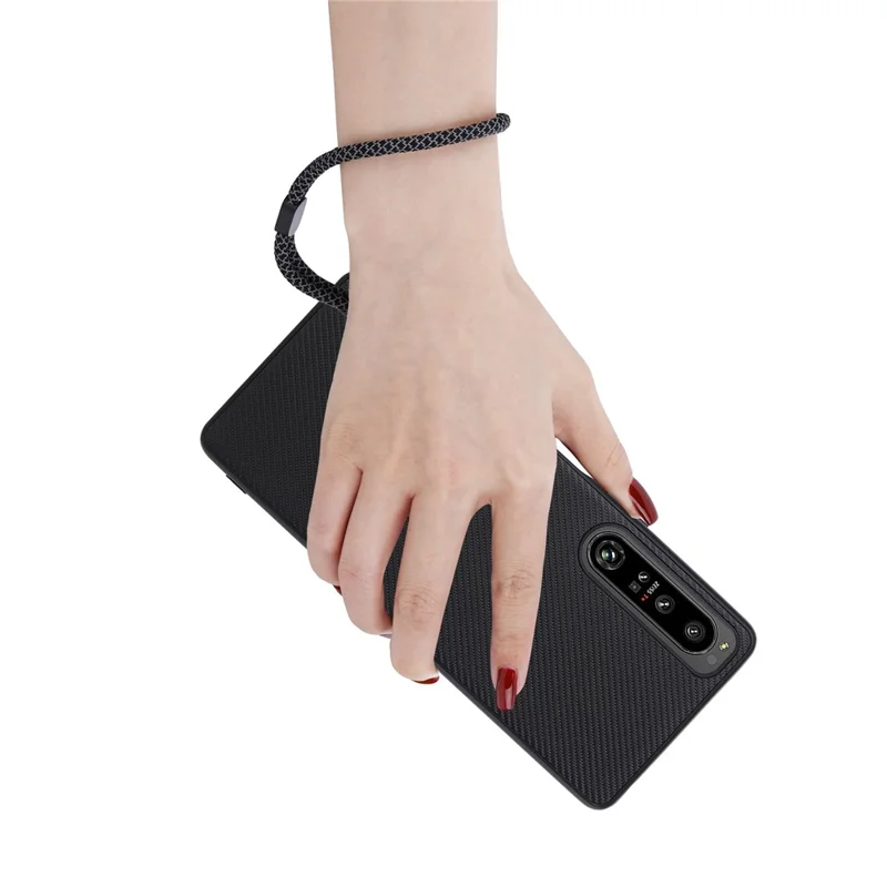 VILI TC Series Phone Case for Sony Xperia 1 IV 5G Textured PU Leather Coated TPU Shockproof Cover
