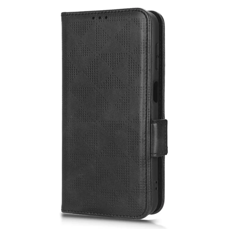 Per Samsung Galaxy M54 5G / F54 5G Custodia Portafoglio in Pelle PU con Motivo a Triangolo Stampato e Supporto - Nero