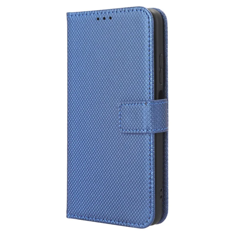 PU Leather Wallet Case for Xiaomi Redmi Note 12S 4G ,  Diamond Texture Phone Stand Cover - Blue