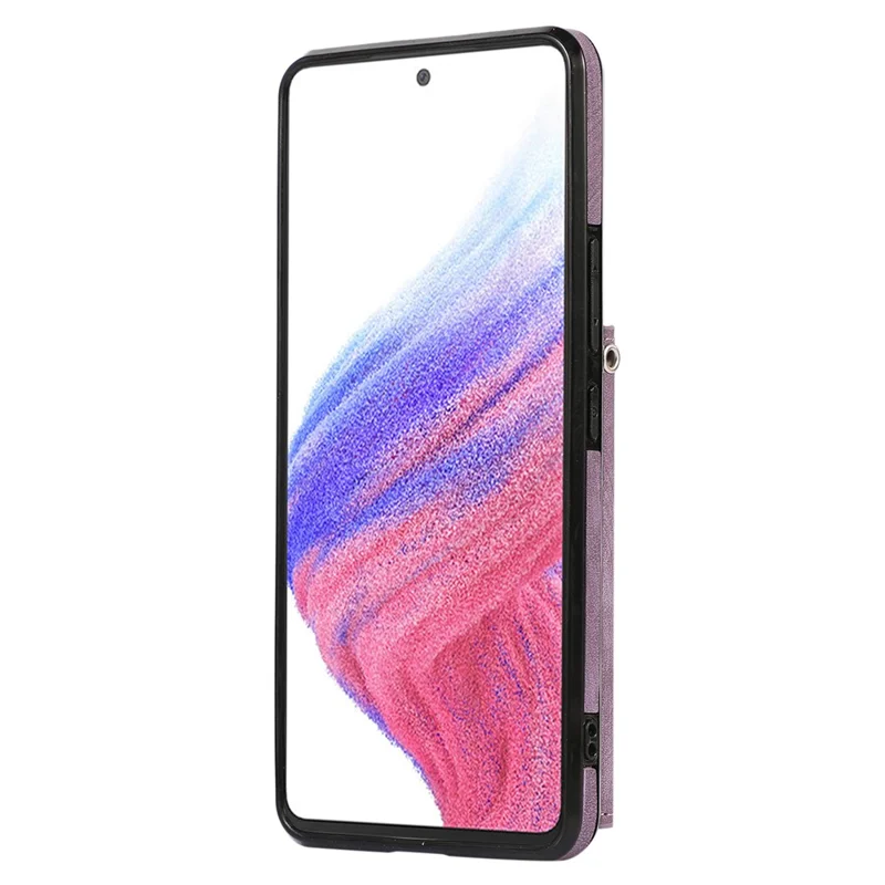 Para Samsung Galaxy A52 4G / A52s 5G / A52 5G Funda para Smartphone Soporte de Tarjeta Bloqueo RFID Funda de Cuero PU + TPU - Púrpura