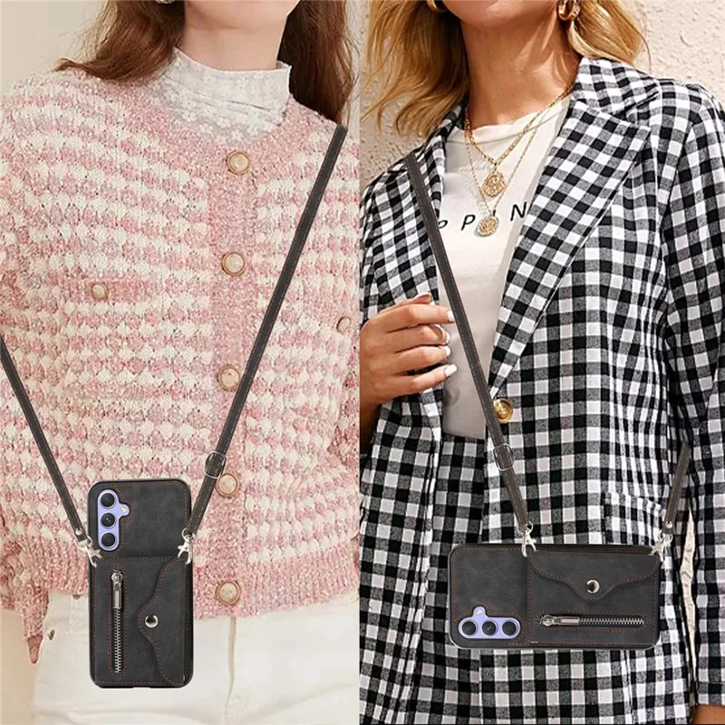 Smartphone-Hülle für Samsung Galaxy A13 5G PU-Leder + TPU-Ständer-Schale mit RFID-blockierender Kartentasche - Schwarz