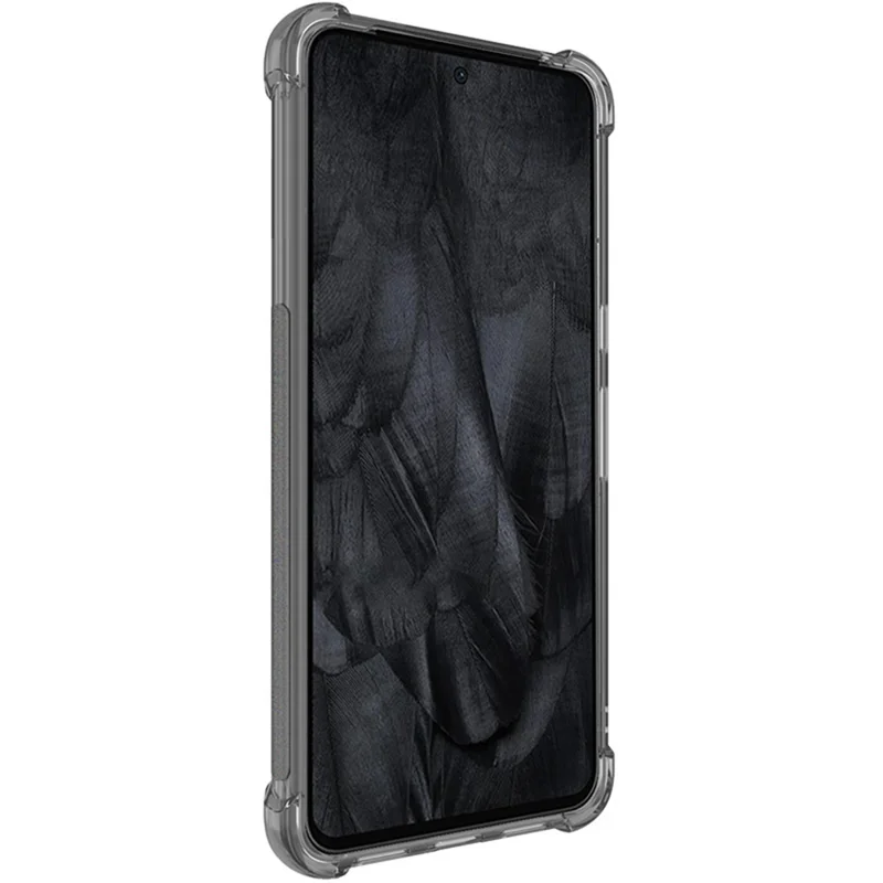 IMAK gennemsigtig hylster til Google Pixel 8 Pro, blød TPU beskyttelseshylster mod fald – transparent sort